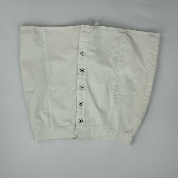 Kate Hill Petite Skort Women's 14P (Waist 32in) Ivory, Cotton Twill Front Snaps - Picture 12 of 12